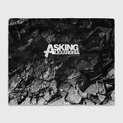 Плед флисовый Asking Alexandria black graphite, цвет: 3D-велсофт