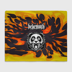 Плед флисовый Behemoth рок панда и огонь, цвет: 3D-велсофт
