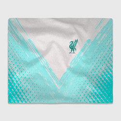 Плед флисовый Liverpool logo texture fc, цвет: 3D-велсофт