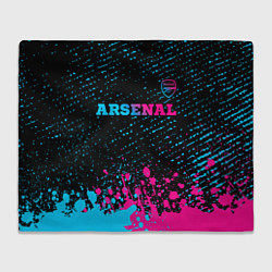 Плед флисовый Arsenal - neon gradient посередине, цвет: 3D-велсофт