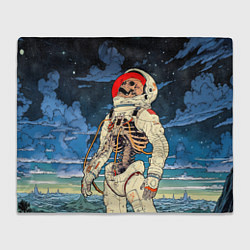 Плед флисовый Скелет - астронавт, цвет: 3D-велсофт