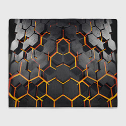 Плед флисовый Нано соты шестиугольник, цвет: 3D-велсофт