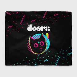 Плед флисовый The Doors - rock star cat, цвет: 3D-велсофт