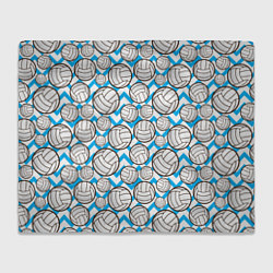 Плед флисовый Мячи волейбольные паттерн, цвет: 3D-велсофт