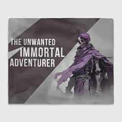 Плед флисовый Скелет - Нежеланно бессмертный авантюрист, цвет: 3D-велсофт