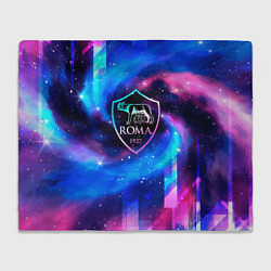 Плед флисовый Roma неоновый космос, цвет: 3D-велсофт