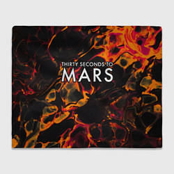 Плед флисовый Thirty Seconds to Mars red lava, цвет: 3D-велсофт