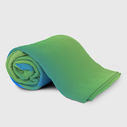 Плед флисовый Градиент зелёно-голубой, цвет: 3D-велсофт — фото 2