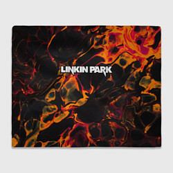 Плед флисовый Linkin Park red lava, цвет: 3D-велсофт