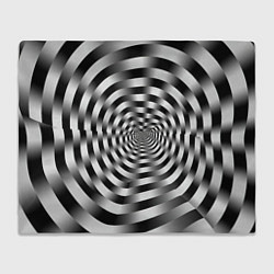Плед флисовый Оптическая иллюзия спиральное заклинание, цвет: 3D-велсофт