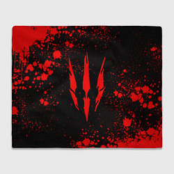 Плед флисовый The witcher - Краскый логотип и брызги, цвет: 3D-велсофт