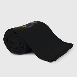 Плед флисовый Ягуар в костюме на черном фоне, цвет: 3D-велсофт — фото 2