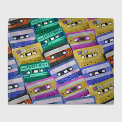 Плед флисовый Аудио кассеты разноцветные, цвет: 3D-велсофт
