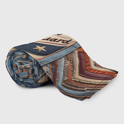 Плед флисовый Vintage vanguard jeans - patchwork, цвет: 3D-велсофт — фото 2