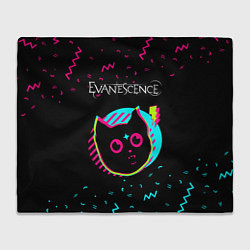 Плед флисовый Evanescence - rock star cat, цвет: 3D-велсофт