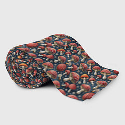 Плед флисовый Гриб красный мухомор паттерн, цвет: 3D-велсофт — фото 2