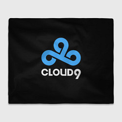 Плед флисовый Cloud9 - esports logo, цвет: 3D-велсофт