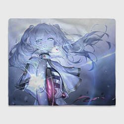 Плед флисовый Frieren: Beautiful Blue, цвет: 3D-велсофт
