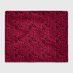 Плед флисовый Яркий чёрно-розовый шкура, цвет: 3D-велсофт