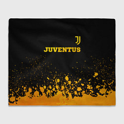 Плед флисовый Juventus - gold gradient посередине, цвет: 3D-велсофт