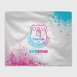 Плед флисовый Everton neon gradient style, цвет: 3D-велсофт