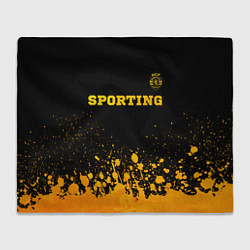 Плед флисовый Sporting - gold gradient посередине, цвет: 3D-велсофт