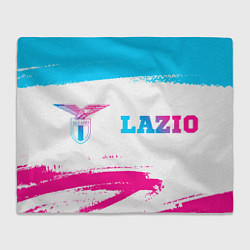 Плед флисовый Lazio neon gradient style по-горизонтали, цвет: 3D-велсофт