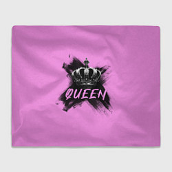 Плед флисовый Королева - корона, цвет: 3D-велсофт