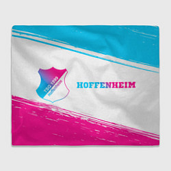 Плед флисовый Hoffenheim neon gradient style по-горизонтали, цвет: 3D-велсофт