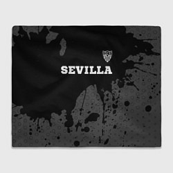 Плед флисовый Sevilla sport на темном фоне посередине, цвет: 3D-велсофт