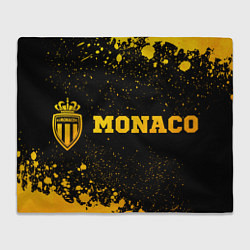 Плед флисовый Monaco - gold gradient по-горизонтали, цвет: 3D-велсофт