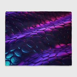 Плед флисовый Фиолетовая абстрактная текстура неоновая, цвет: 3D-велсофт
