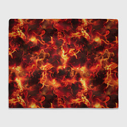 Плед флисовый Огненный элементаль, цвет: 3D-велсофт
