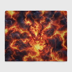 Плед флисовый Огненный демон, цвет: 3D-велсофт