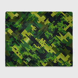 Плед флисовый Camouflage - pattern ai art, цвет: 3D-велсофт