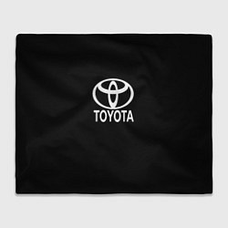 Плед флисовый Toyota white logo, цвет: 3D-велсофт