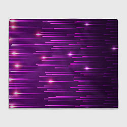 Плед флисовый Светящиеся неоновые лучи, цвет: 3D-велсофт