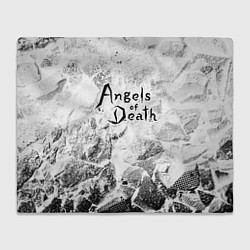 Плед флисовый Angels of Death white graphite, цвет: 3D-велсофт