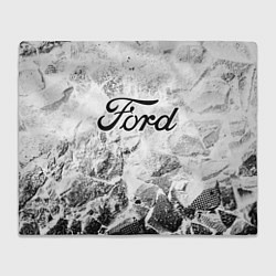 Плед флисовый Ford white graphite, цвет: 3D-велсофт