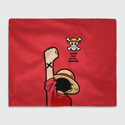 Плед флисовый One Piece - captain Monkey D Luffy, цвет: 3D-велсофт