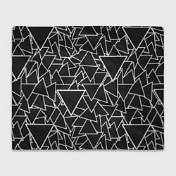 Плед флисовый Черный треугольник, цвет: 3D-велсофт