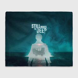 Плед флисовый Still wakes the deep силуэт, цвет: 3D-велсофт