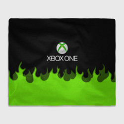 Плед флисовый Xbox green fire, цвет: 3D-велсофт