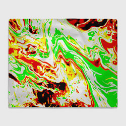 Плед флисовый Кислотные краски, цвет: 3D-велсофт