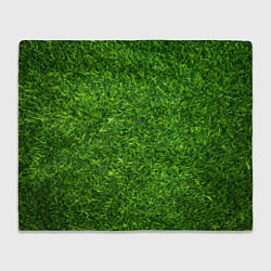 Плед флисовый Текстура газона, цвет: 3D-велсофт