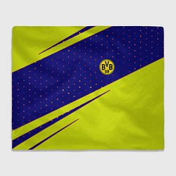 Плед флисовый Borussia logo geometry, цвет: 3D-велсофт