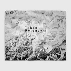 Плед флисовый Tokyo Revengers white graphite, цвет: 3D-велсофт