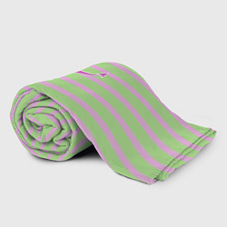 Плед флисовый Якори на зелено-розовом, цвет: 3D-велсофт — фото 2