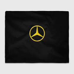 Плед флисовый Mercedes logo yello, цвет: 3D-велсофт