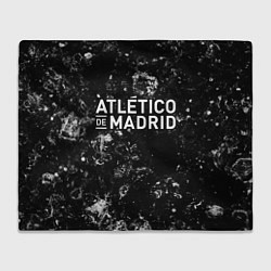 Плед флисовый Atletico Madrid black ice, цвет: 3D-велсофт